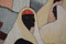 47x39" Handwoven Egyptian Wool Tapestry, Mother and Child Wall Hanging, Signed Original Folk Art