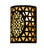 2 Moroccan Matte Gold Brass  cut out Wall Lamp Sconce lights