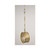 Hand-Blown Glass Pendant Lamp, Moroccan Brass