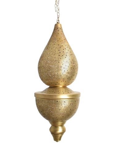 Handmade Moroccan brass pendant light, ideal restaurant lighting fixture for entryways, foyers, or dining spaces with boho style.