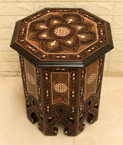 2x Syrian Side Tables / Mashrabiya Screen