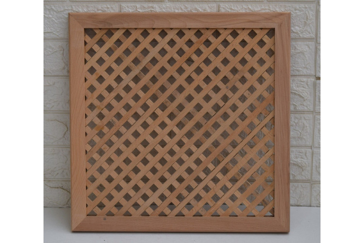 Diagonal Diamond Mashrabiya Lattice Panel — Custom Size