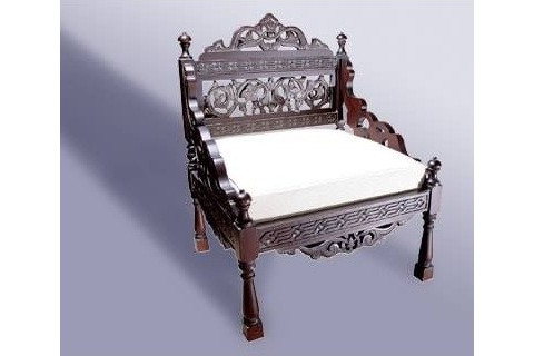 Hand-Carved Wood Chairs & Majlis Bench — Custom Made