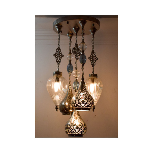 glass moroccan pendant light