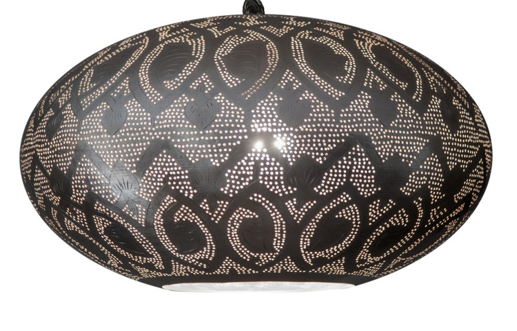 Moroccan hanging lamp for high ceiling stairwell