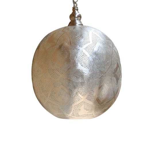 Moroccan brass pendant light for home office