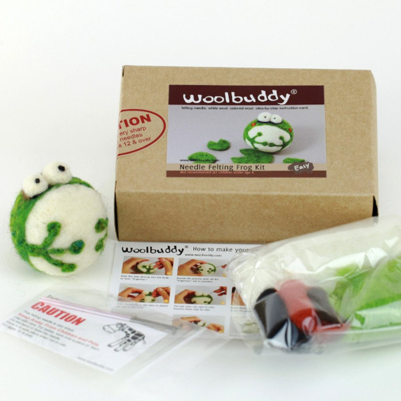 Woolbuddy Needle Felting Kit Frog - The Websters