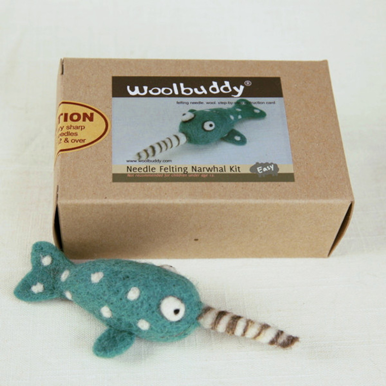 Woolbuddy Needle Felting Kit Narwhal