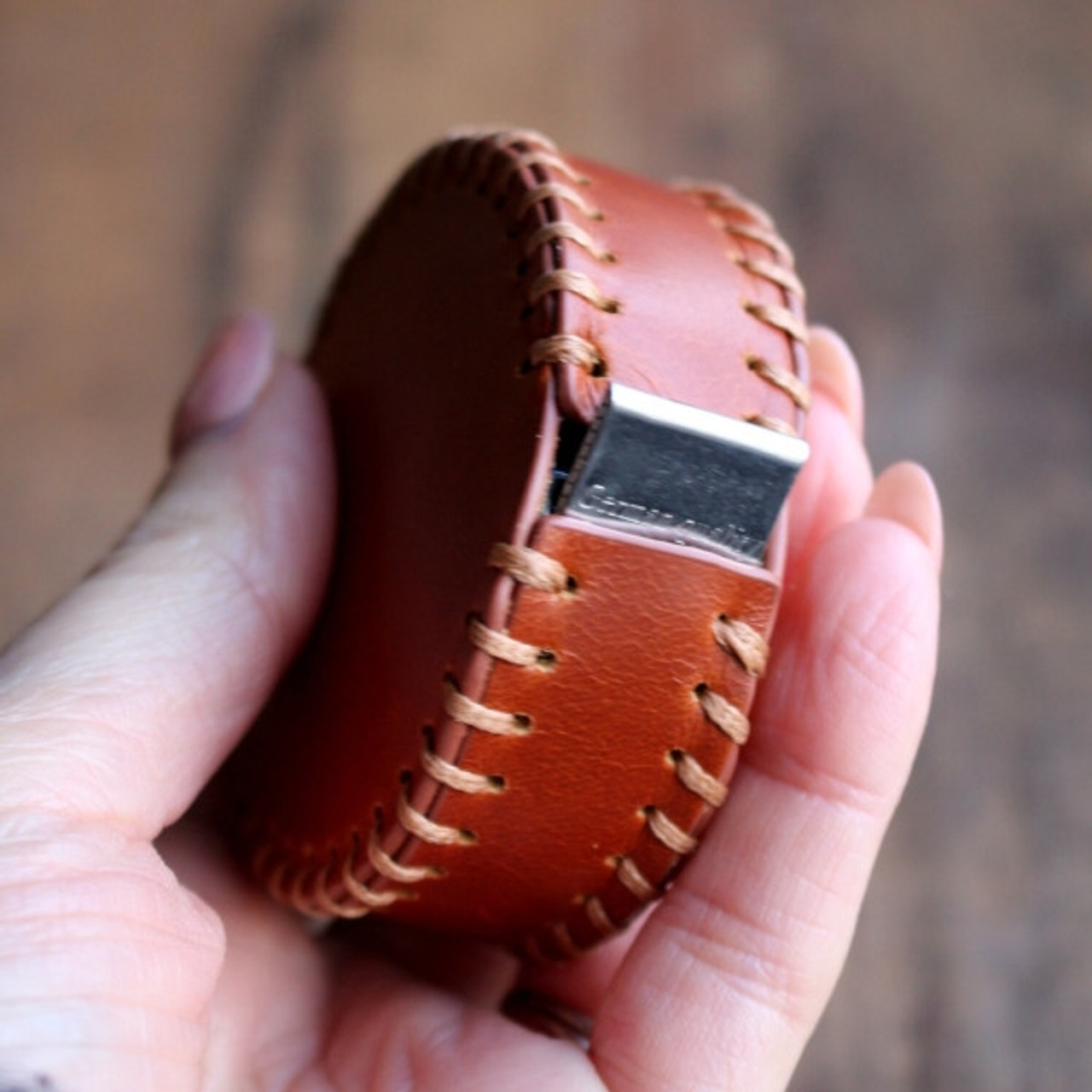 Hand-Stitched Leather Tape Measure