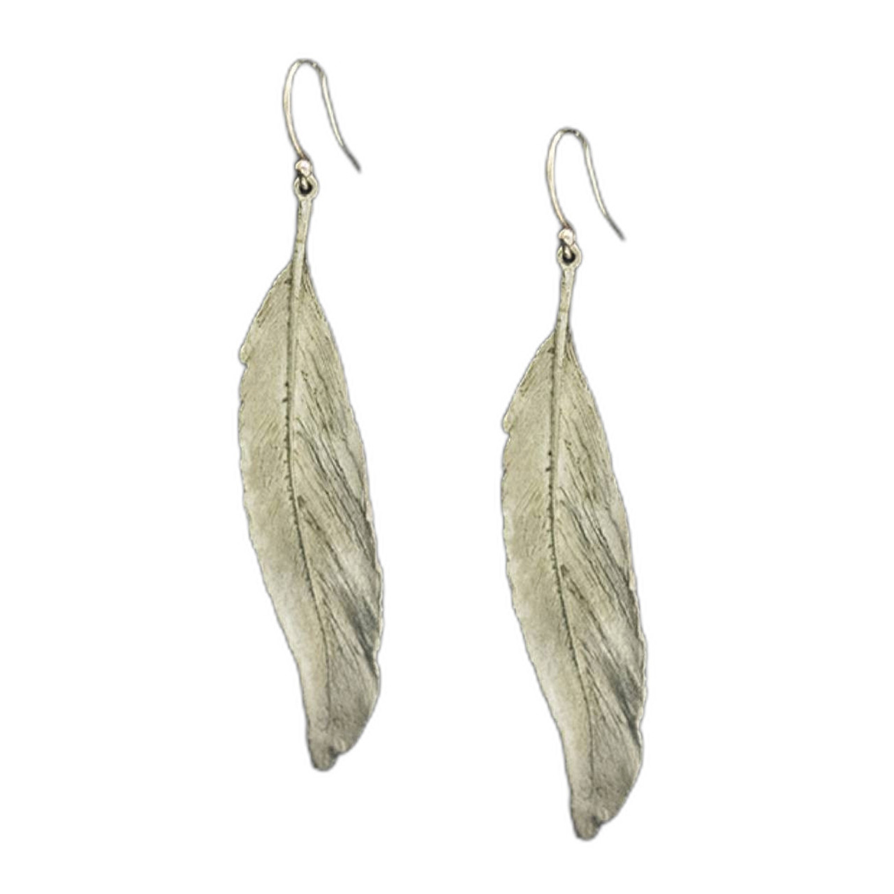 Blue Turquoise Sterling Silver Eagle Feather Earrings - SWE3523 | JTV.com