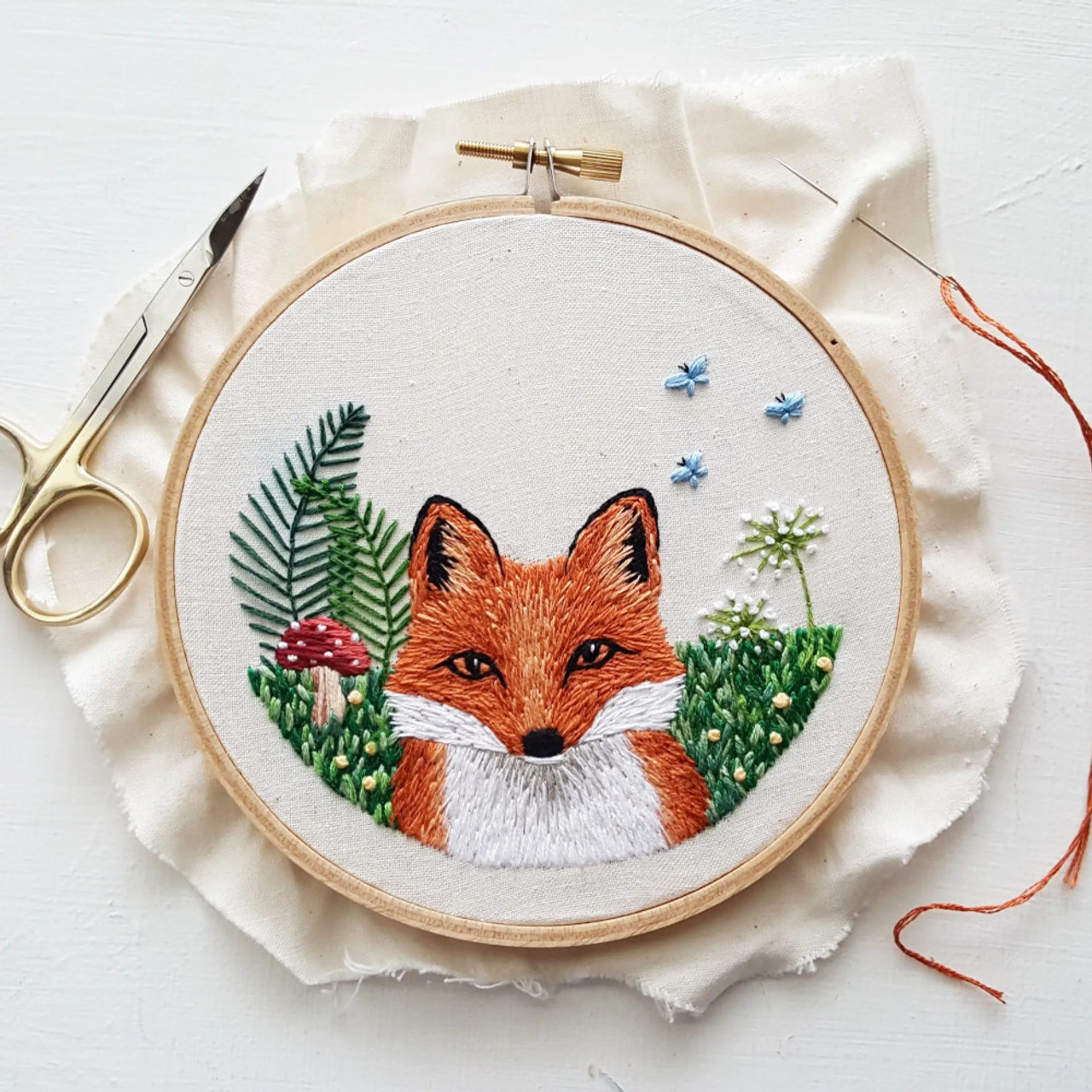 Cats & Full Moon Embroidery Kit By Jessica Long Embroidery
