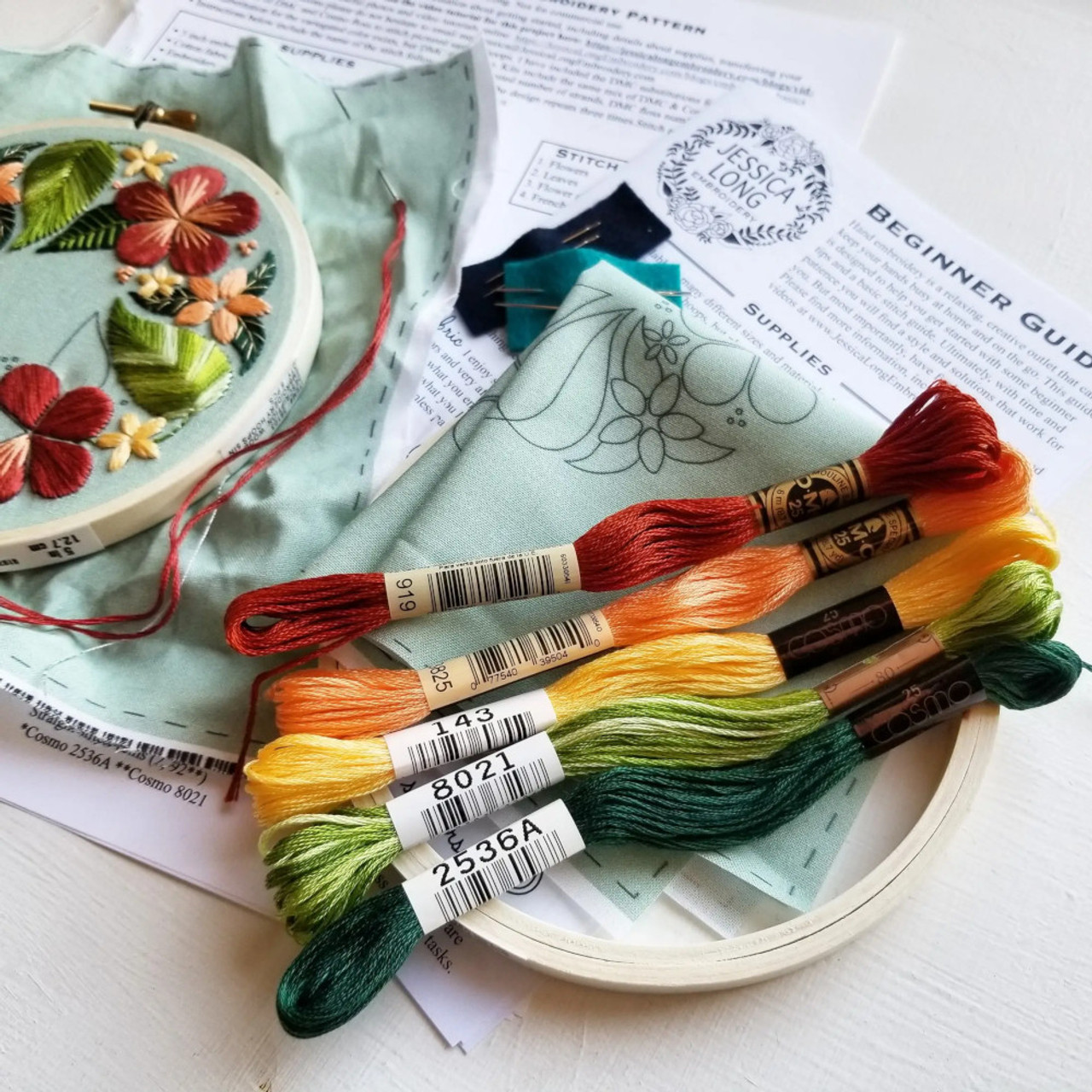 Floral Flourish Beginner Embroidery Kit