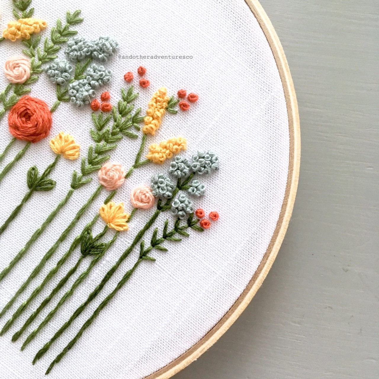 Beginner Hand Embroidery Pattern - Wild Garden Sunset - And Other  Adventures Embroidery Co