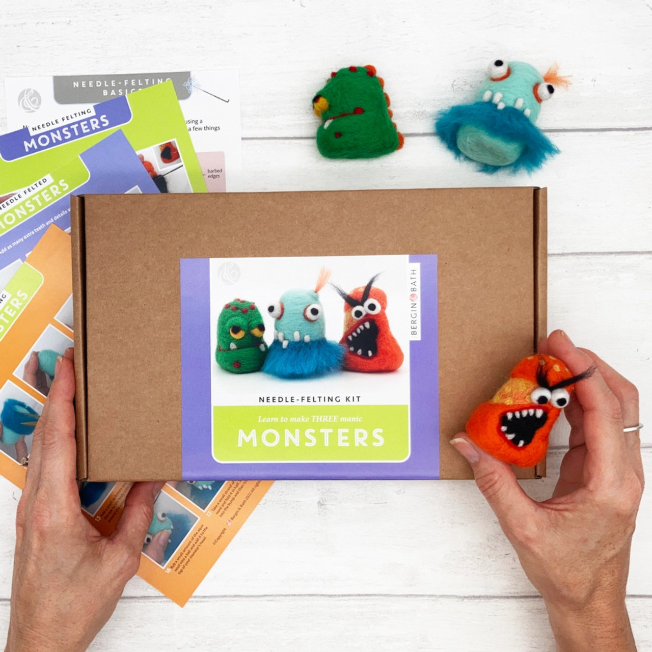 Bergin & Bath Needle Felting Kit Monsters