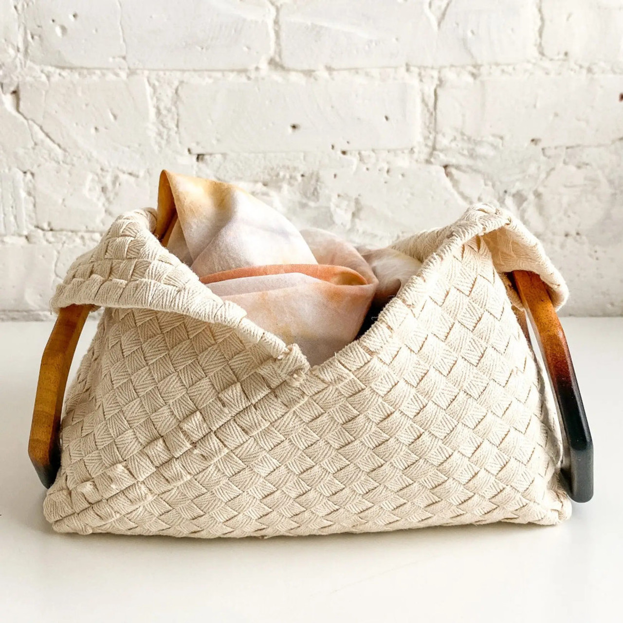 White Woven Tote Shopper Bag | Handmade Baskets | YGN Collective