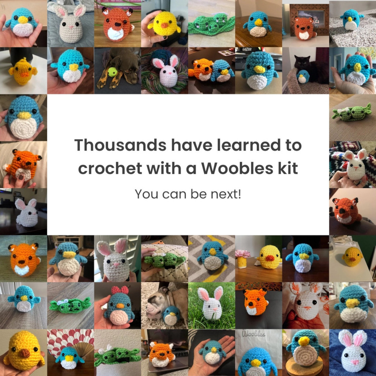 Woobles Beginner Crochet Kit Kiki Chick - The Websters