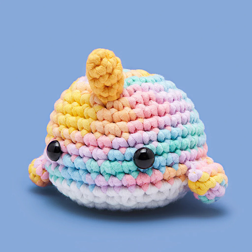 Woobles Beginner Crochet Kit Bjorn Narwhal (Pastel) - The Websters