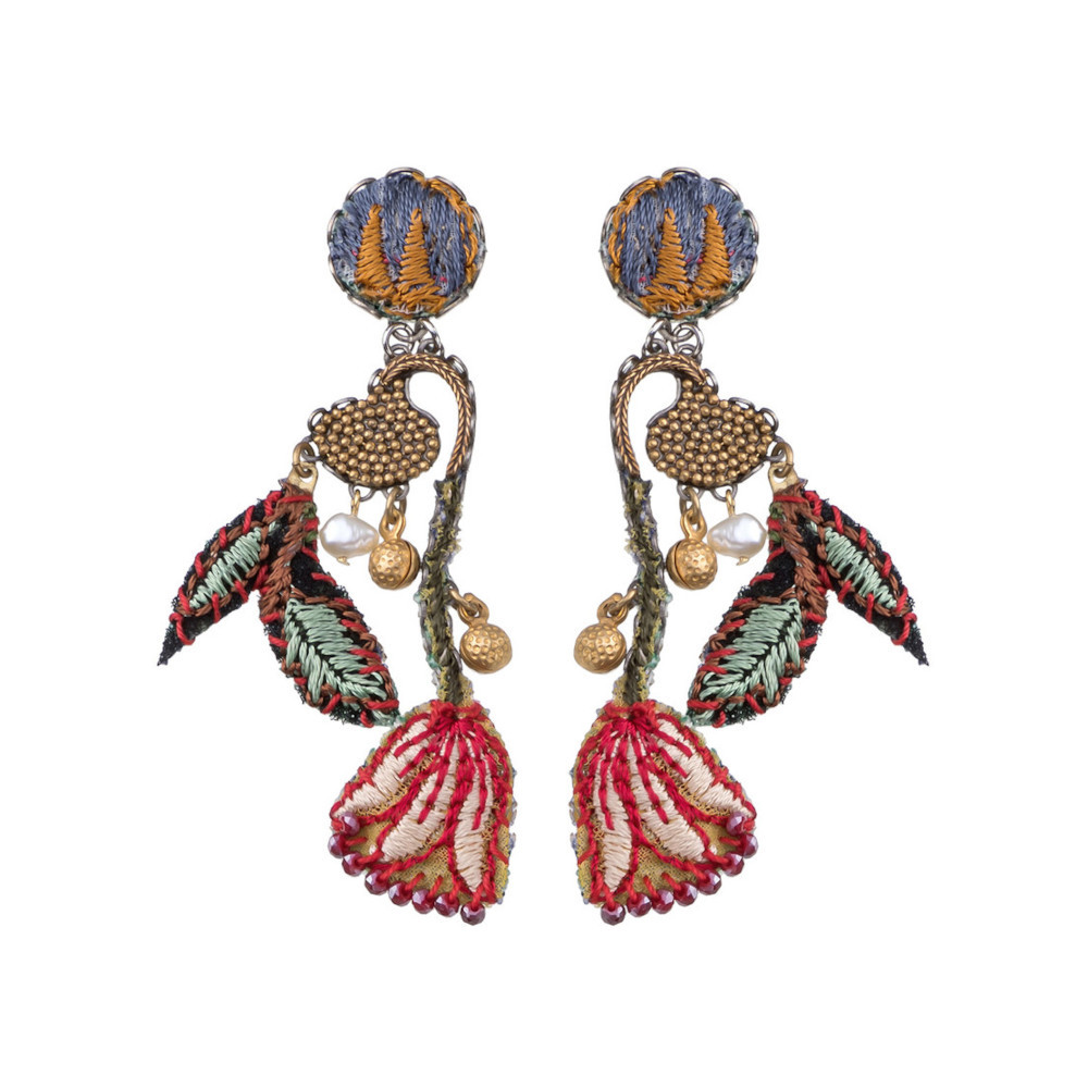 Ayala Bar Embroidered Garden Earrings 011SE2261 The Websters