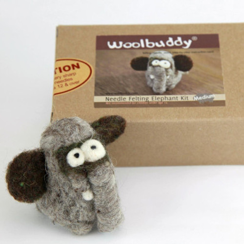 Woolbuddy Needle Felting Kit Elephant
