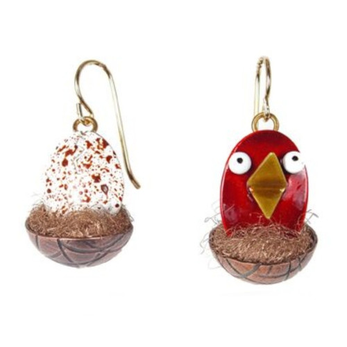 Chickenscratch Earrings Hatchlings Red-0