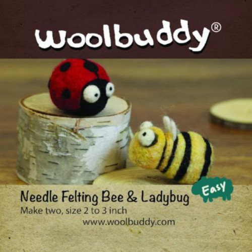 Woolbuddy Needle Felting Kit Bee and Ladybug