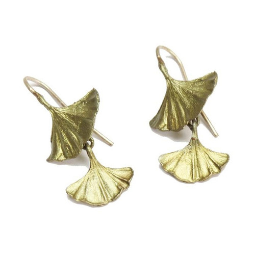 Michael Michaud Earrings Gingko Double Drop-0