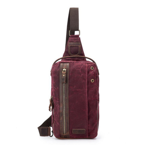 Della Q Maker's Canvas Mini Messenger Red