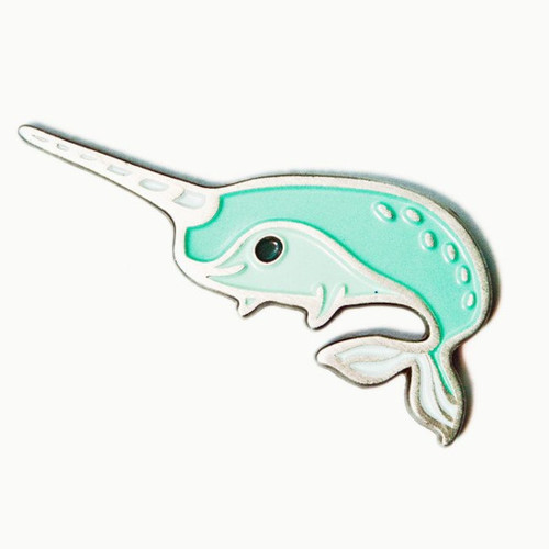 Boy Girl Party Enamel Pin Narwhal