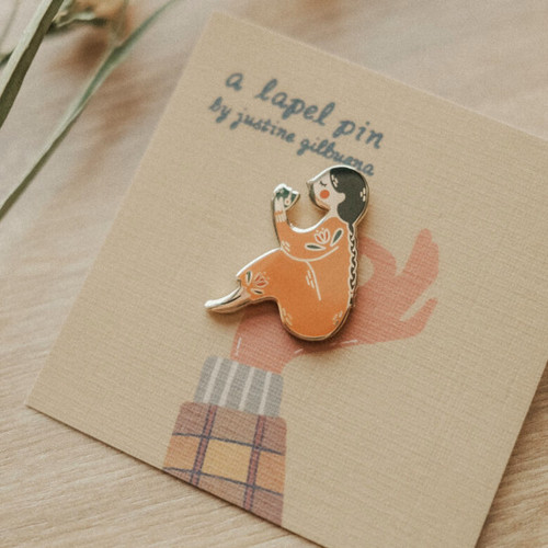 Justine Gilbuena Enamel Pin Tea Time