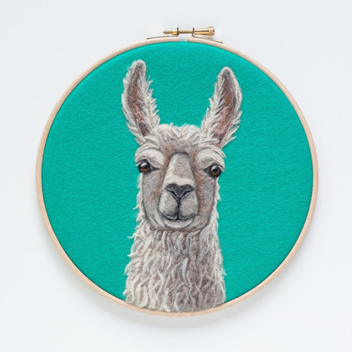 Felted Sky Dani Ives' Llama Painting with Wool Needle Felting Kit