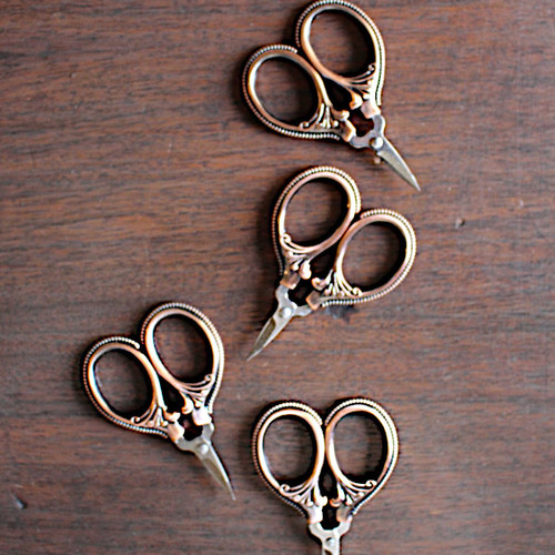 Never Not Knitting Mini Embroidery Scissors Antique Copper Thumbnail