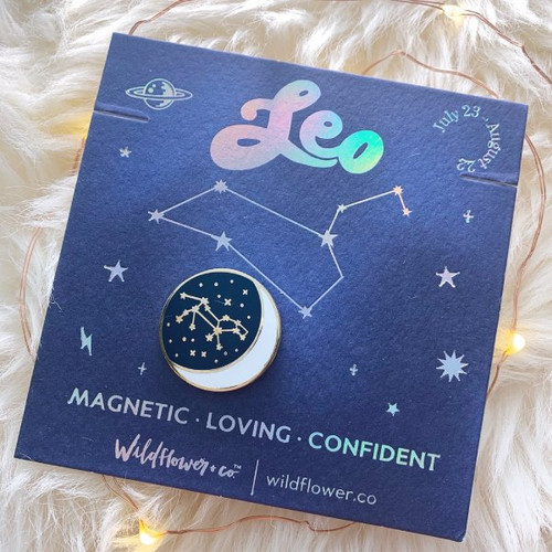 Wildflower + Co. Enamel Pin Constellation Zodiac Leo