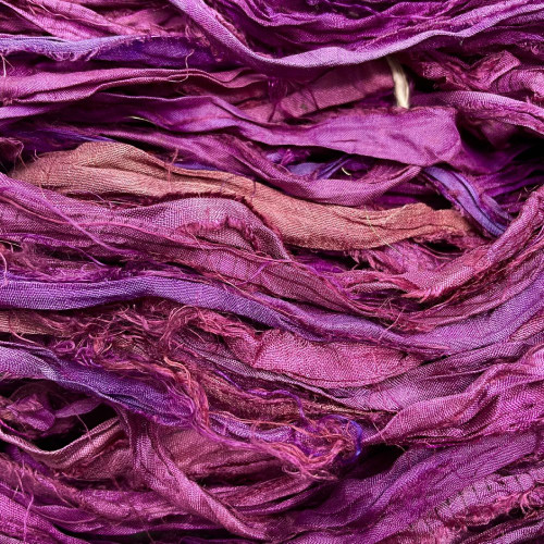 Frabjous Fibers Sari Ribbon Yarn Wine