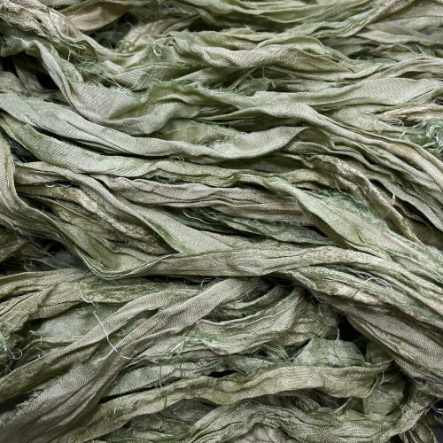 Frabjous Fibers Sari Ribbon Yarn Olive