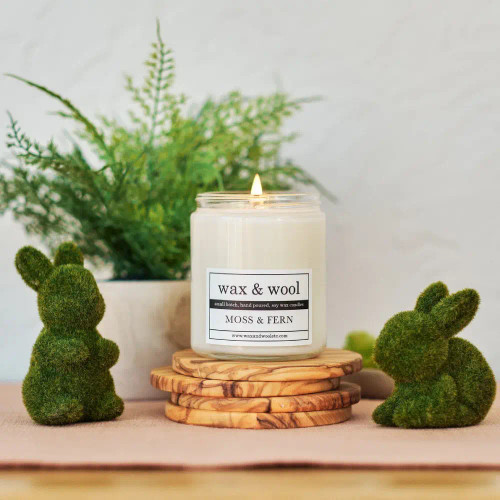 Wax and Wool Pure Soy Wax Candle Moss & Fern
