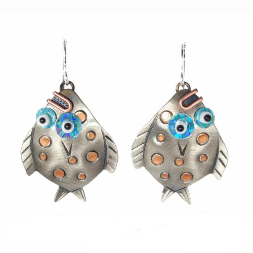 Chickenscratch Earrings Flounder