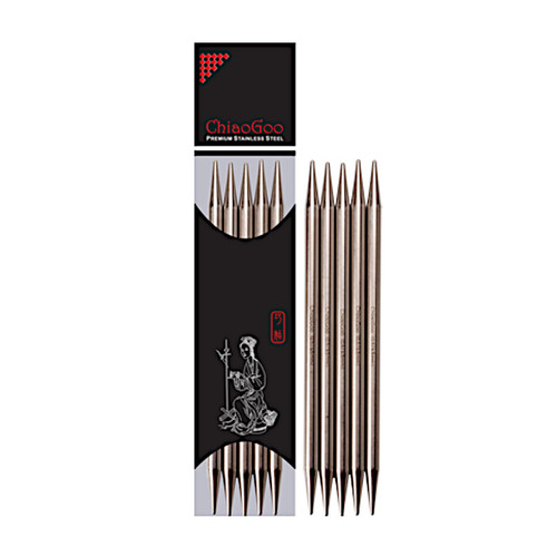 ChiaoGoo Double Pointed Needles SS 6 Inch Size 2 (2.75mm)