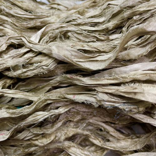 Frabjous Fibers Sari Ribbon Yarn Sand