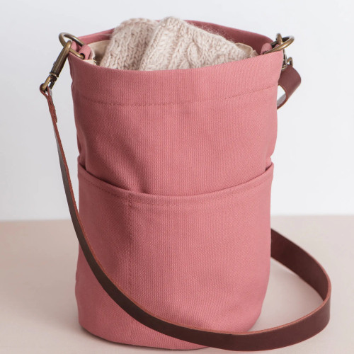 Twig & Horn Canvas Bucket Bag Clay