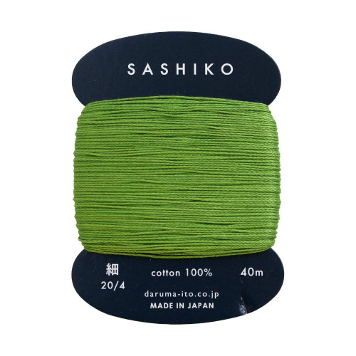 Daruma Sashiko Thread Card 20/4 (Thin) 227 Spring Green