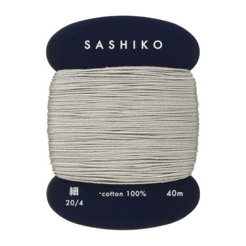 Daruma Sashiko Thread Card 20/4 (Thin) 217 White Grey