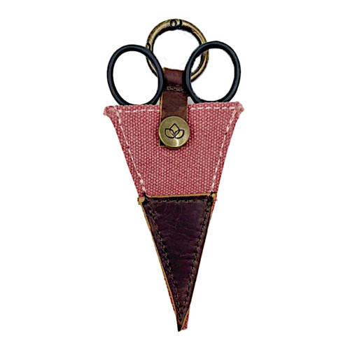 Della Q Maker's Canvas Scissor Pocket Canyon Rose (unwaxed)