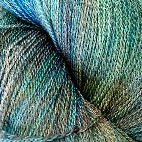 Knitty Gritty Winter Pillow Lace Yarn Blue Algae
