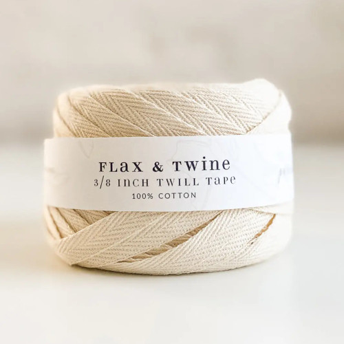 Flax & Twine Cotton Twill Tape 3/8" Parchment