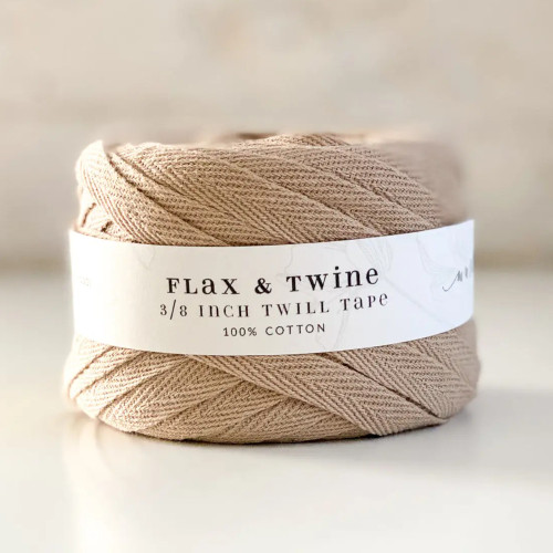 Flax & Twine Cotton Twill Tape 3/8" Mushroom