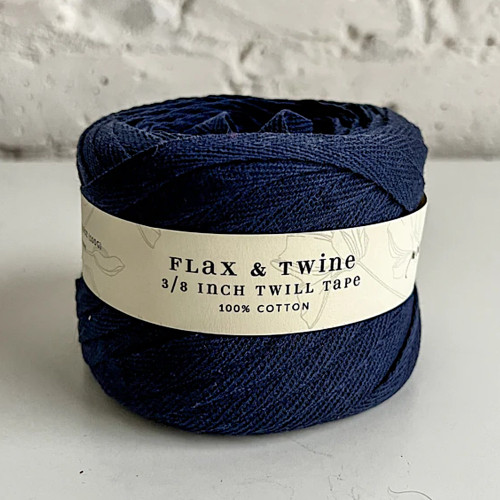 Flax & Twine Cotton Twill Tape 3/8" Midnight