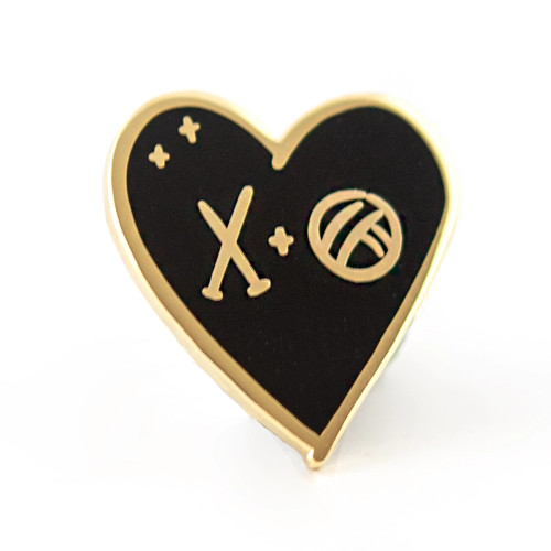 The Clever Clove Enamel Pin Knit Love