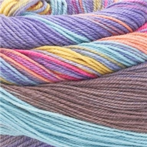 Laines du Nord Infinity Sock Yarn 010 Purple (aqua/orange/red/yellow)