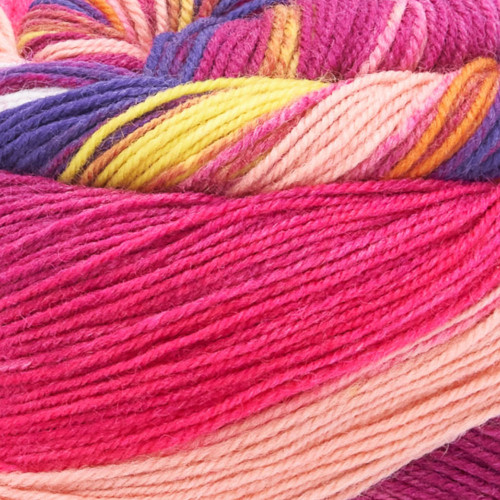 Laines du Nord Infinity Sock Yarn 014 Fuchsia (pink/orange/purple/yellow)