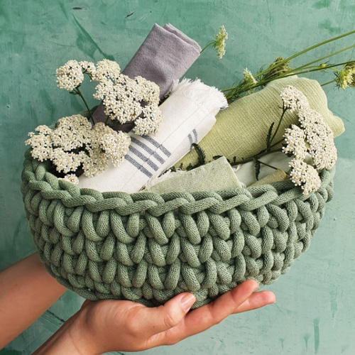 Class Jumbo Crochet Basket